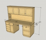 Kapell Computer Desk & Hutch No 1
Made in Rock Maple - 1800w x 1720h x 595d & 280d 
This Computer Desk can be custom made to your requirements.