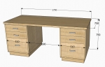 Kapell Pedestal Desk No 4 - All our Pedestal Desks can be custom built to your exact requirements, in a wide range of timbers or stained to match. All desk's come with soft close drawer runners as standard. Custom sizes available to suit your requirements.