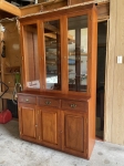Pre-Loved Display Cabinet - DC 300 - in very good condition. Solid Brazilian Mahogany. Cutlery Drawer and 3 x glass shelves for upper display. One shelf behind doors that are all lockable.