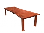 Slab (Flitch) Top Tables - 
Slab tops can be applied to most of our table designs. A wide variety of species are available but the most common slabs we get are River Red Gum, Sydney Blue Gum and Qld Maple.